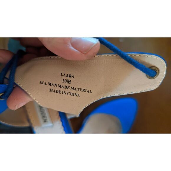Steve Madden Shoes | Steve Madden Laara Blue Lace Up Pointed Toe Flat | Color: B - Picture 4 of 6